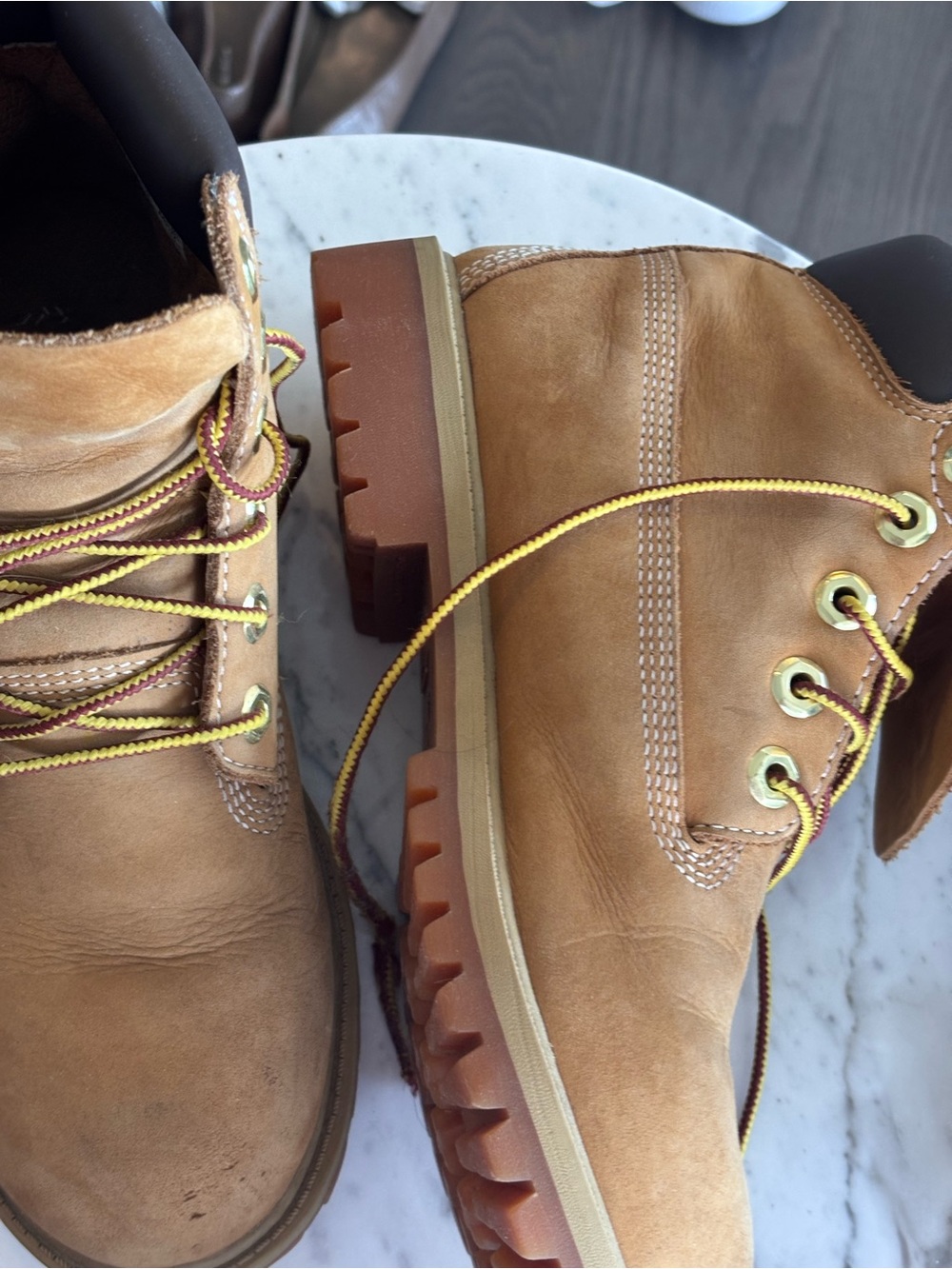 Men’s Tan Leather Work Boots Lace-Up Lug Sole Rugged Outdoor